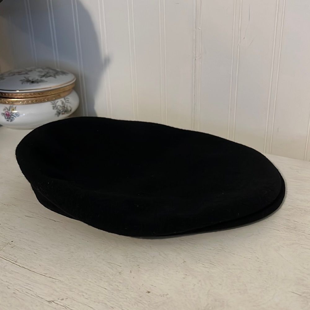 Black Kangol wool cabbie hat